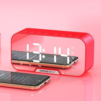 Sync Your Sound: Wireless Bluetooth Speaker with Alarm Clock