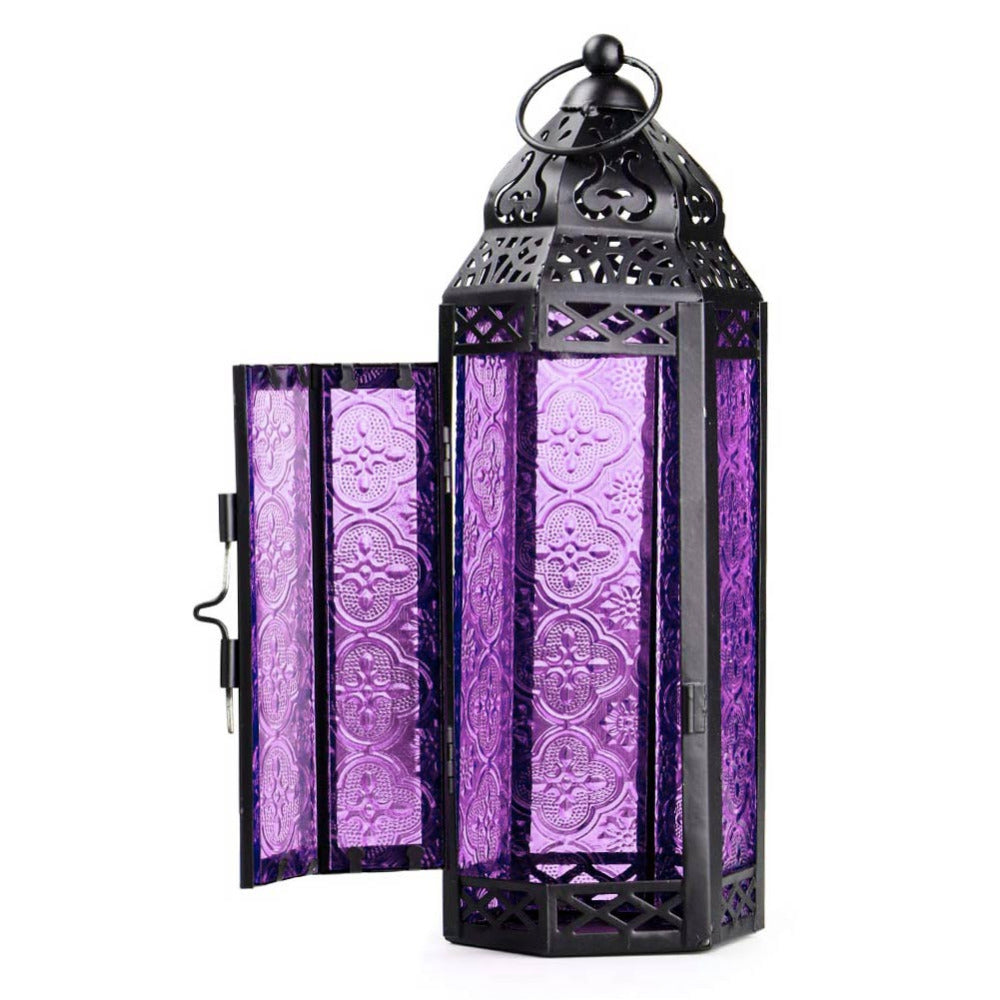 Rustic Charm: American Country Wrought Iron Glass Candle Holder