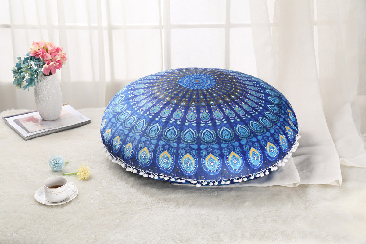 Bohemian Retreat: Mandala Floor Ottomans