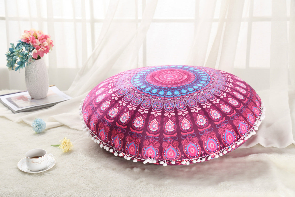 Bohemian Retreat: Mandala Floor Ottomans