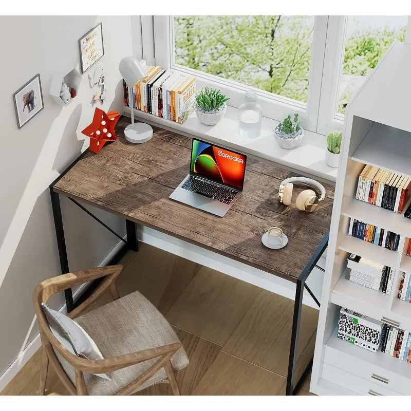 Instant Multifunctional Workspace: No-Assembly Folding Desk, 39.4 Inches