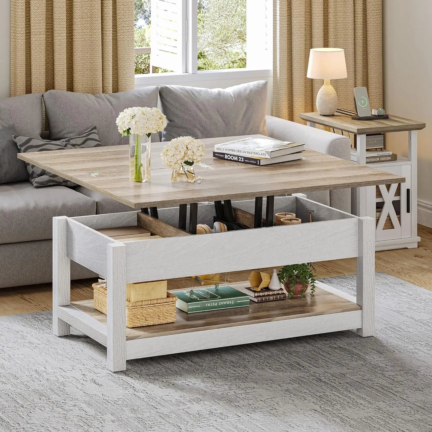 Want one Versatile Table? 3-in-1 Lift Top Coffee Table with Storage