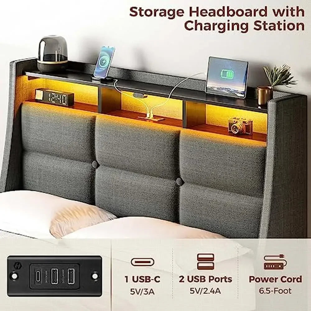 Want a Twin Smart Storage Bed? Get this Twin LED Bed LED Light Bed Frame.