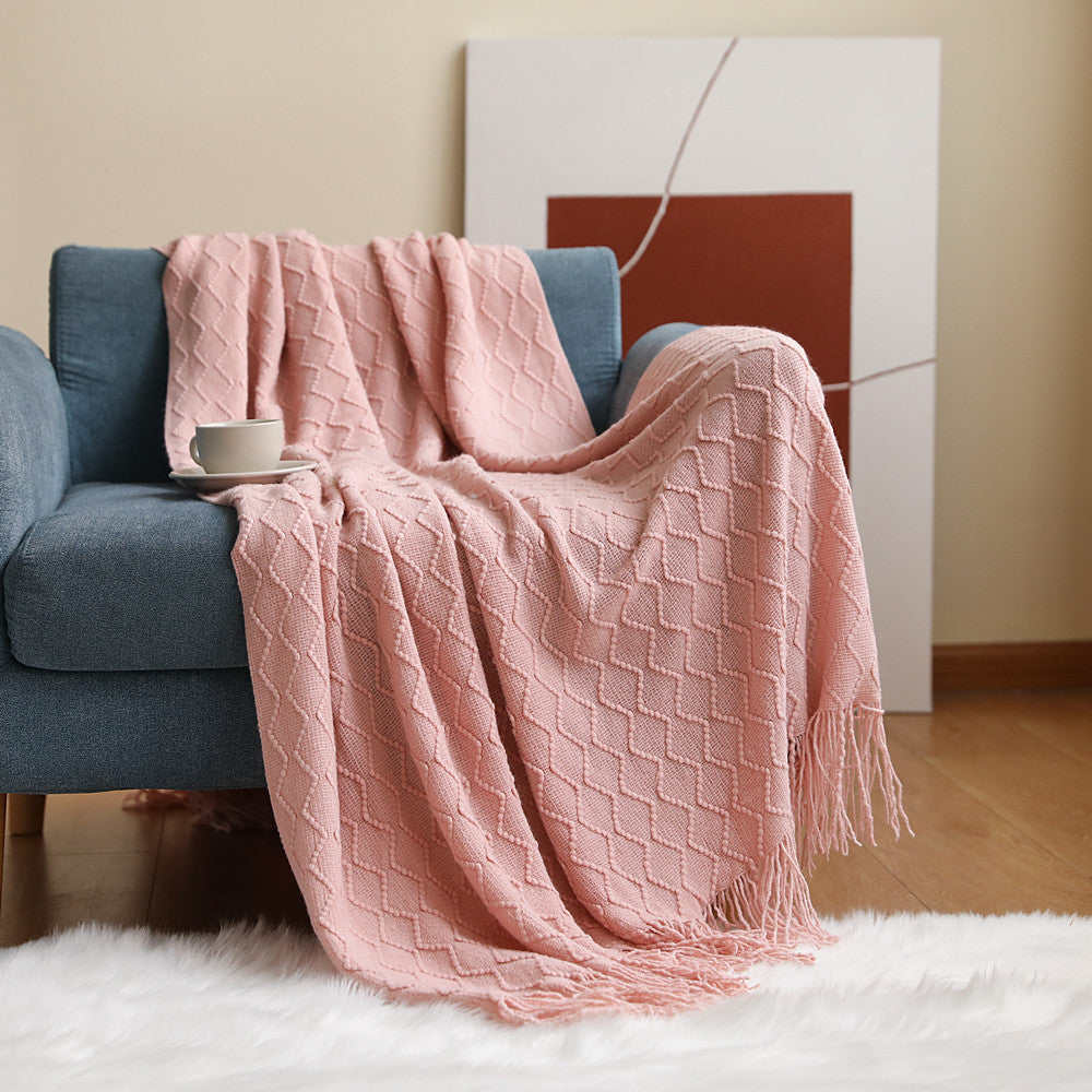 Warmth and Style: Cozy Nordic Knitted Blanket