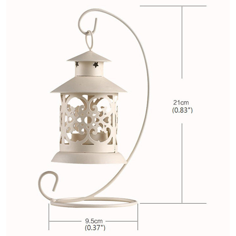 Balcony Glow: European Style Wrought Iron Candle Holder