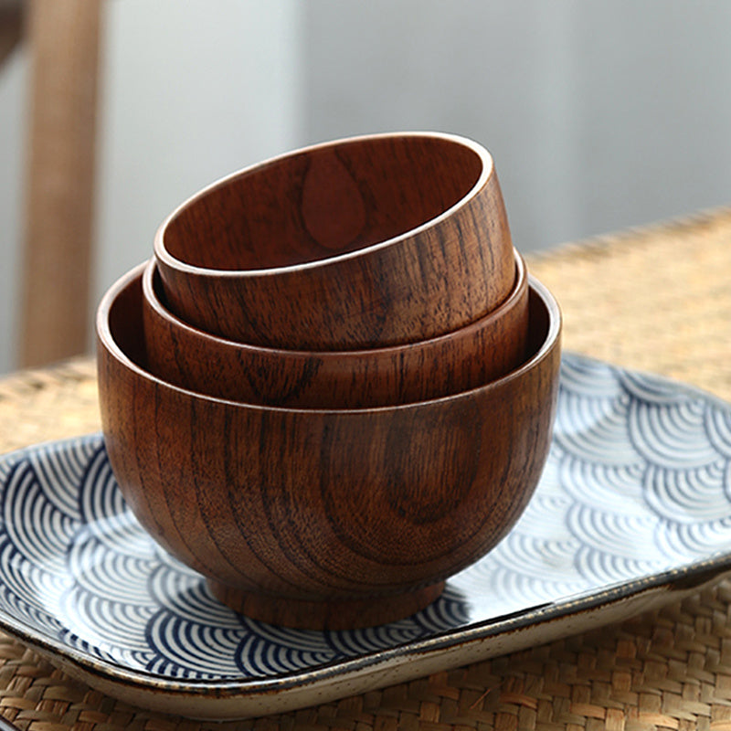 Elegant Simplicity: Japanese Style Wooden Bowl