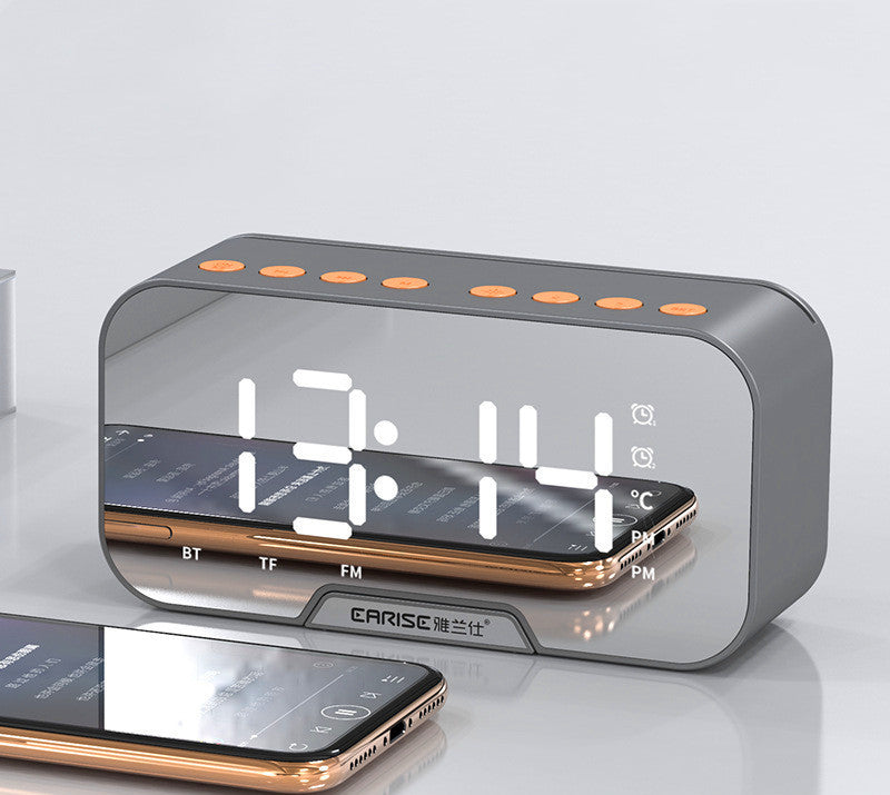 Sync Your Sound: Wireless Bluetooth Speaker with Alarm Clock