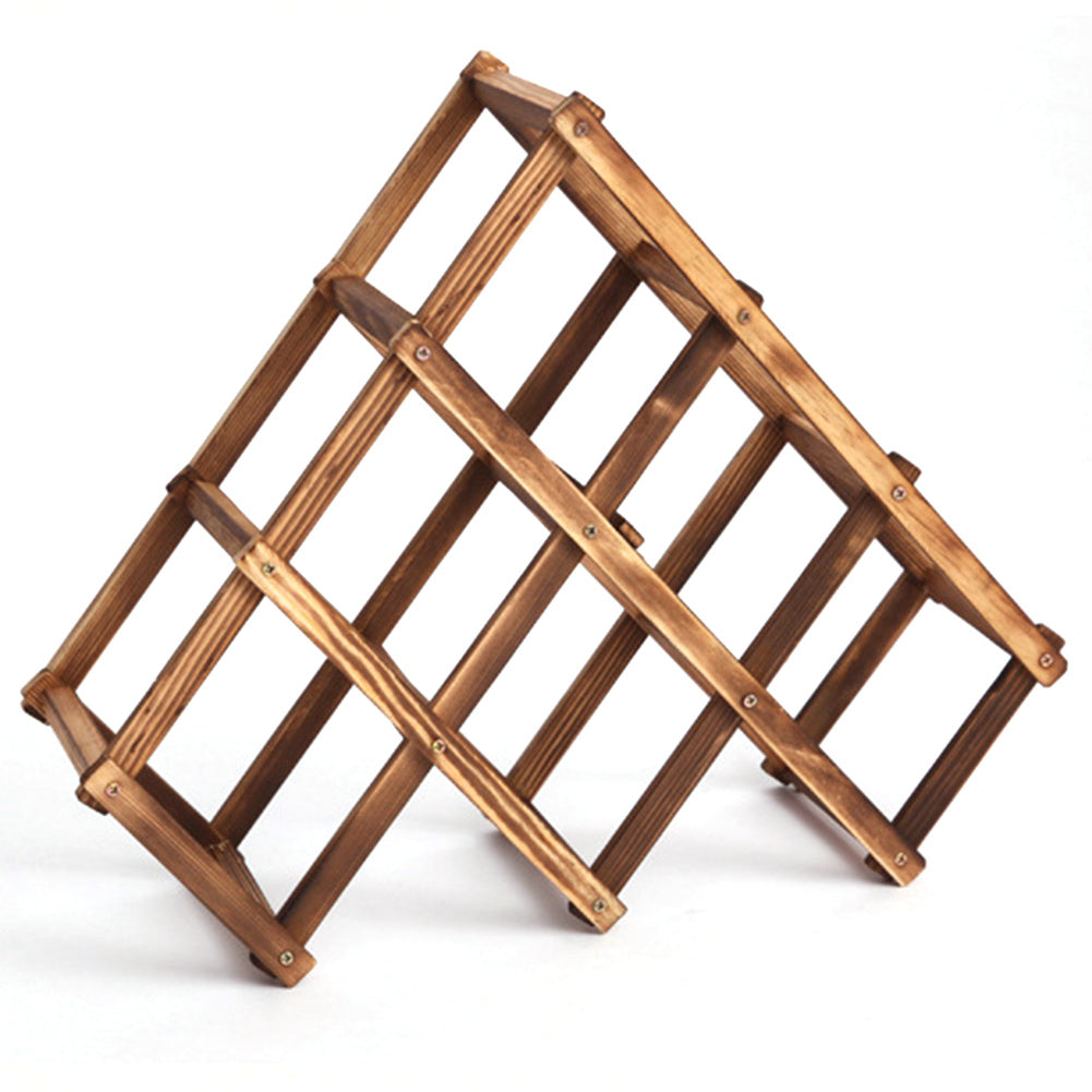 Elegant Simplicity: Folding Solid Wood Wine Rack