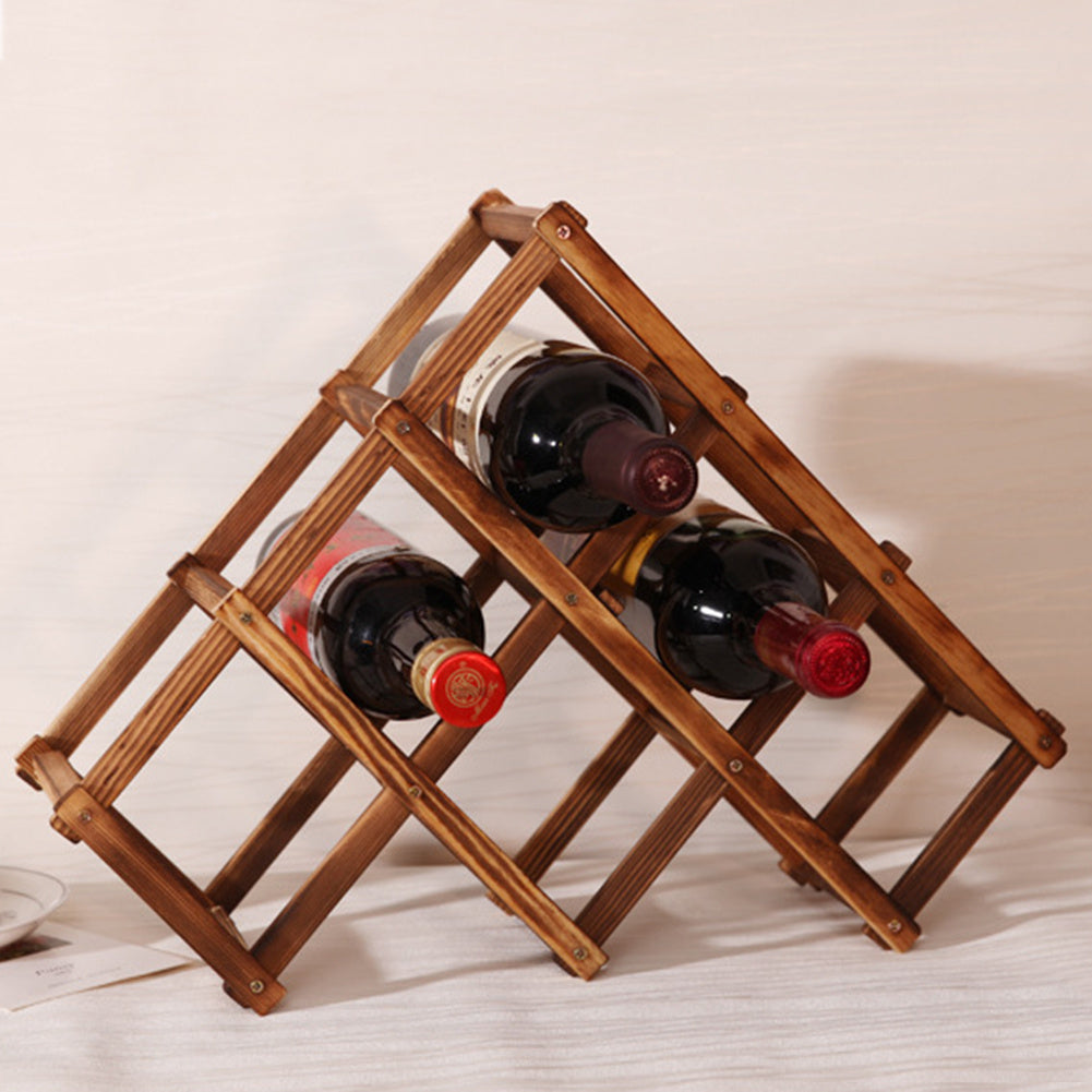 Elegant Simplicity: Folding Solid Wood Wine Rack