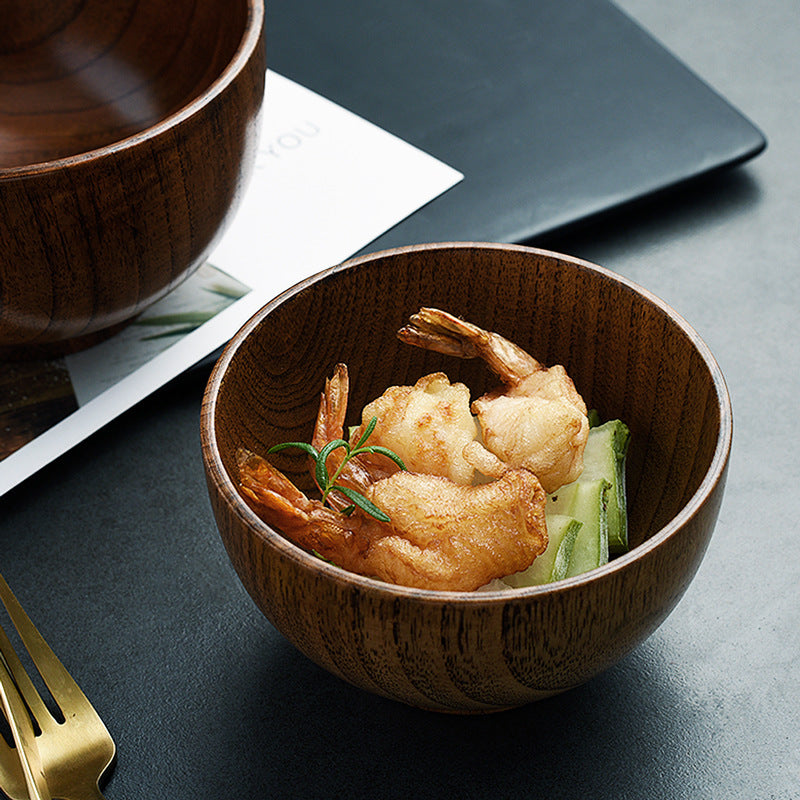 Elegant Simplicity: Japanese Style Wooden Bowl