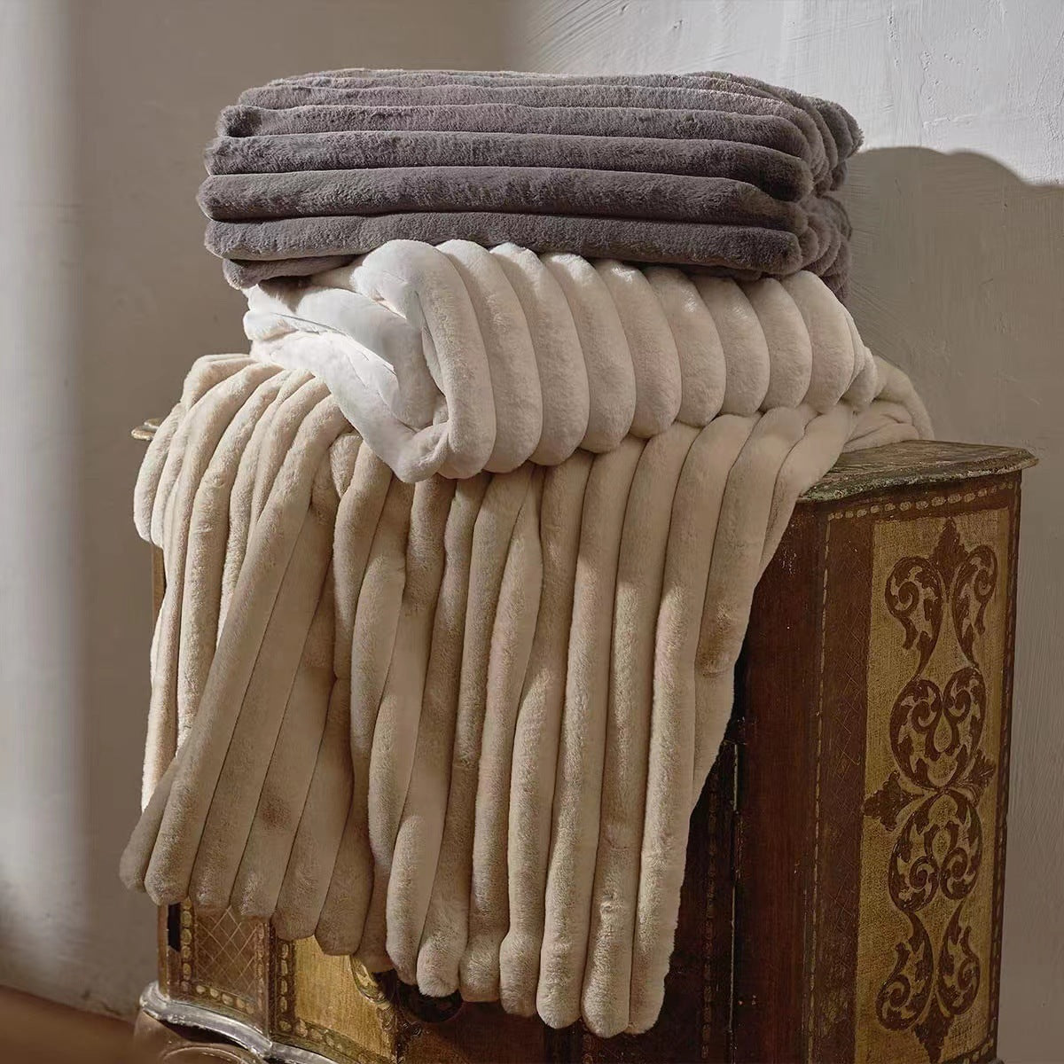 Decadent Warmth: Balcony Blanket Co - Faux Fur Blanket!