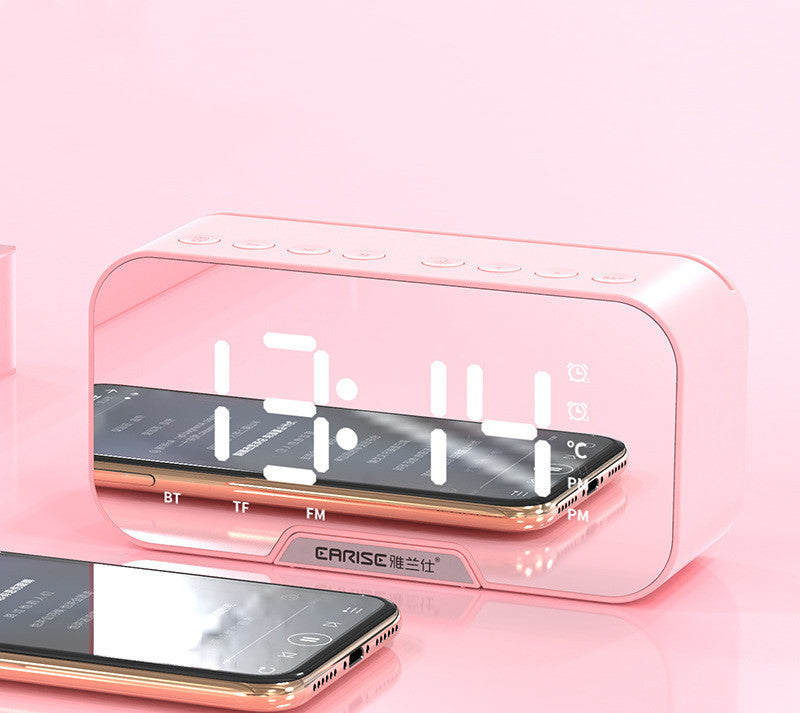 Sync Your Sound: Wireless Bluetooth Speaker with Alarm Clock