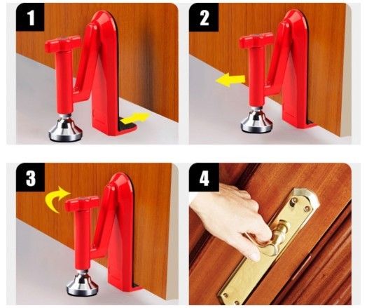 Secure Stay: Portable Door Jammer Lock Brace