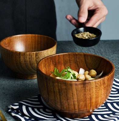 Elegant Simplicity: Japanese Style Wooden Bowl