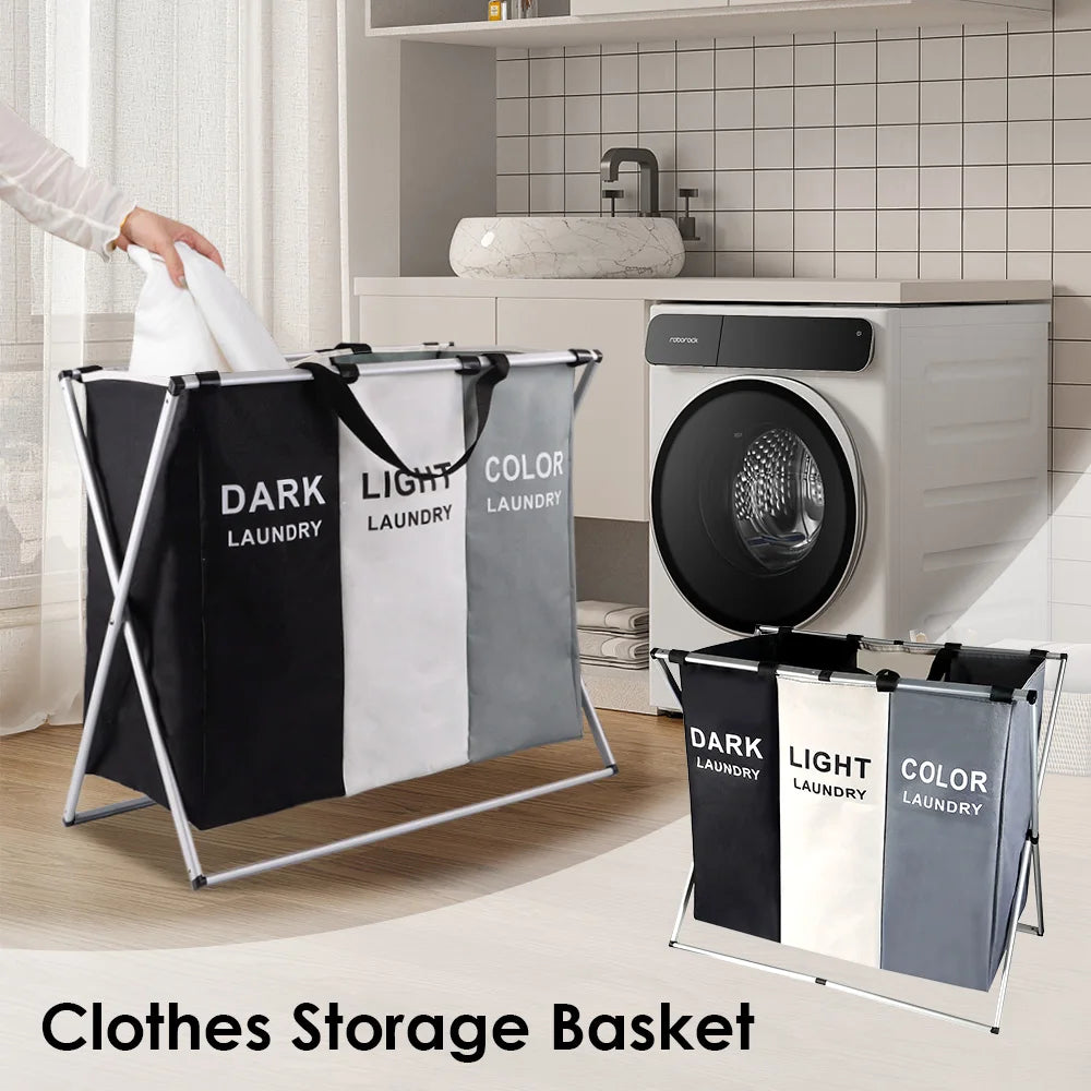 Streamline Laundry Day: Foldable Large Dirty Clothes Hamper