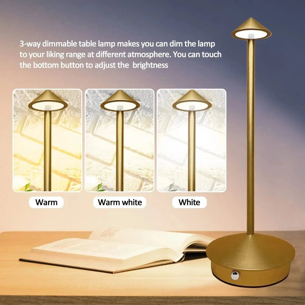 Chic Illumination: Rechargeable Touch LED Table Lamp