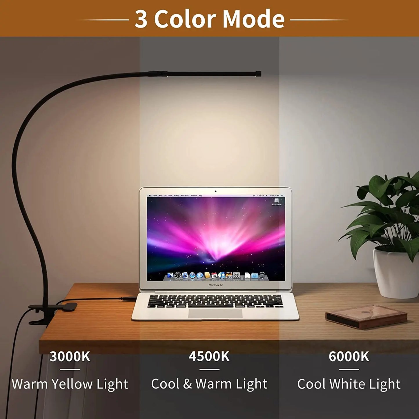 Focused Lighting: 10W LED Desk Lamp with Clamp