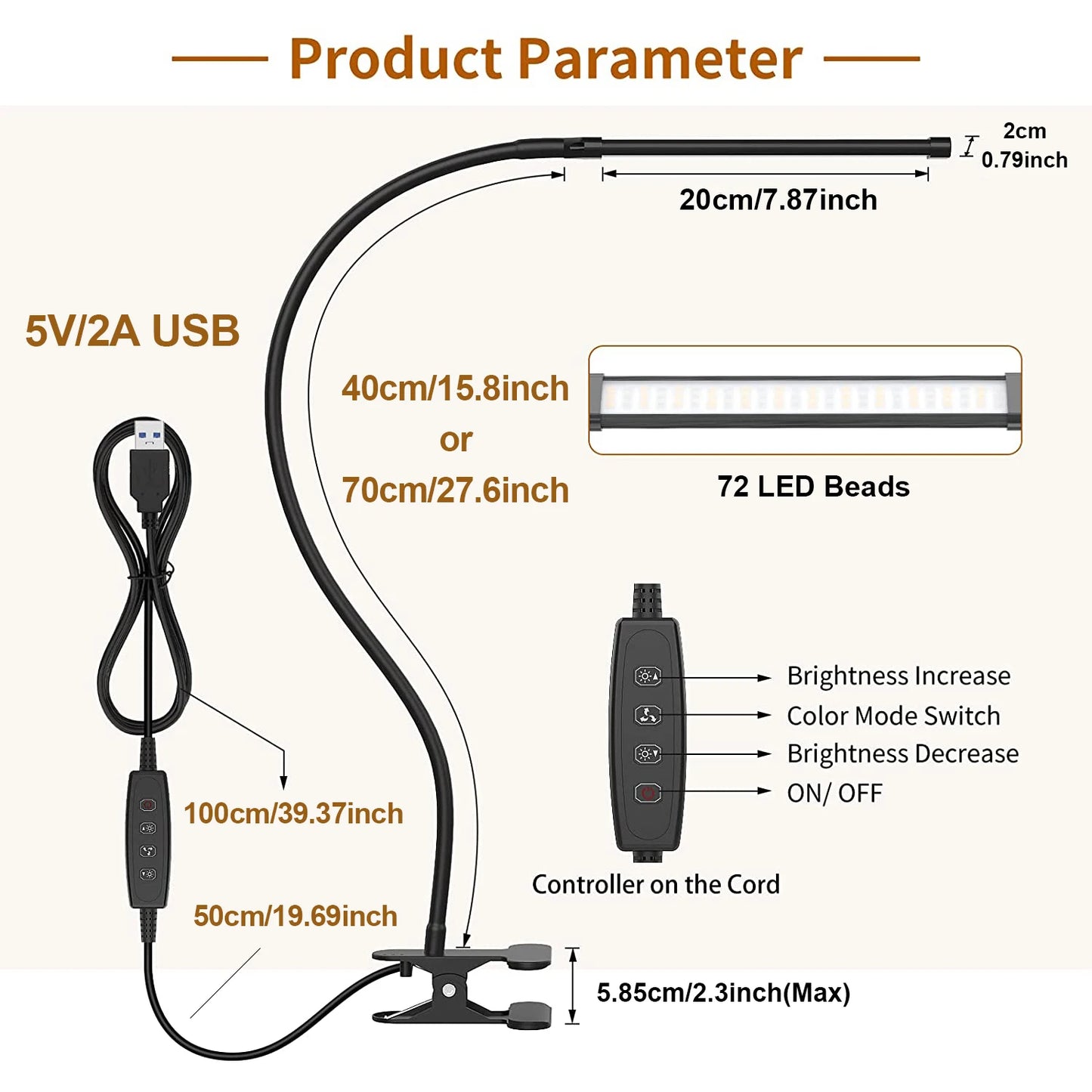 Focused Lighting: 10W LED Desk Lamp with Clamp