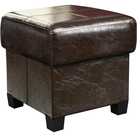 Elegant Multipurpose: PU Leather Storage Ottoman Cube