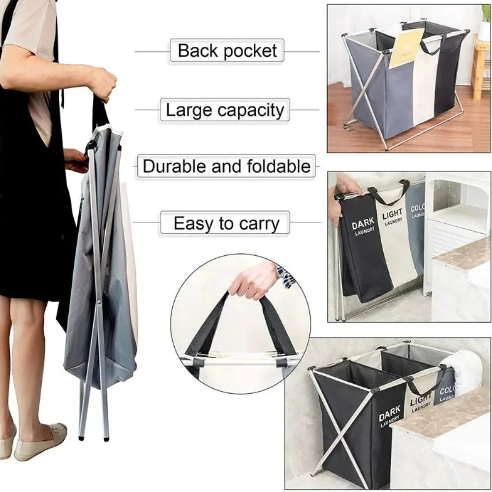 Streamline Laundry Day: Foldable Large Dirty Clothes Hamper