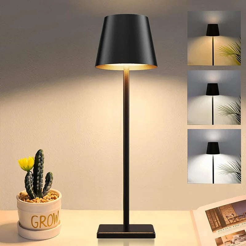 Sleek Ambiance: USB Rechargeable LED Desk Lamp