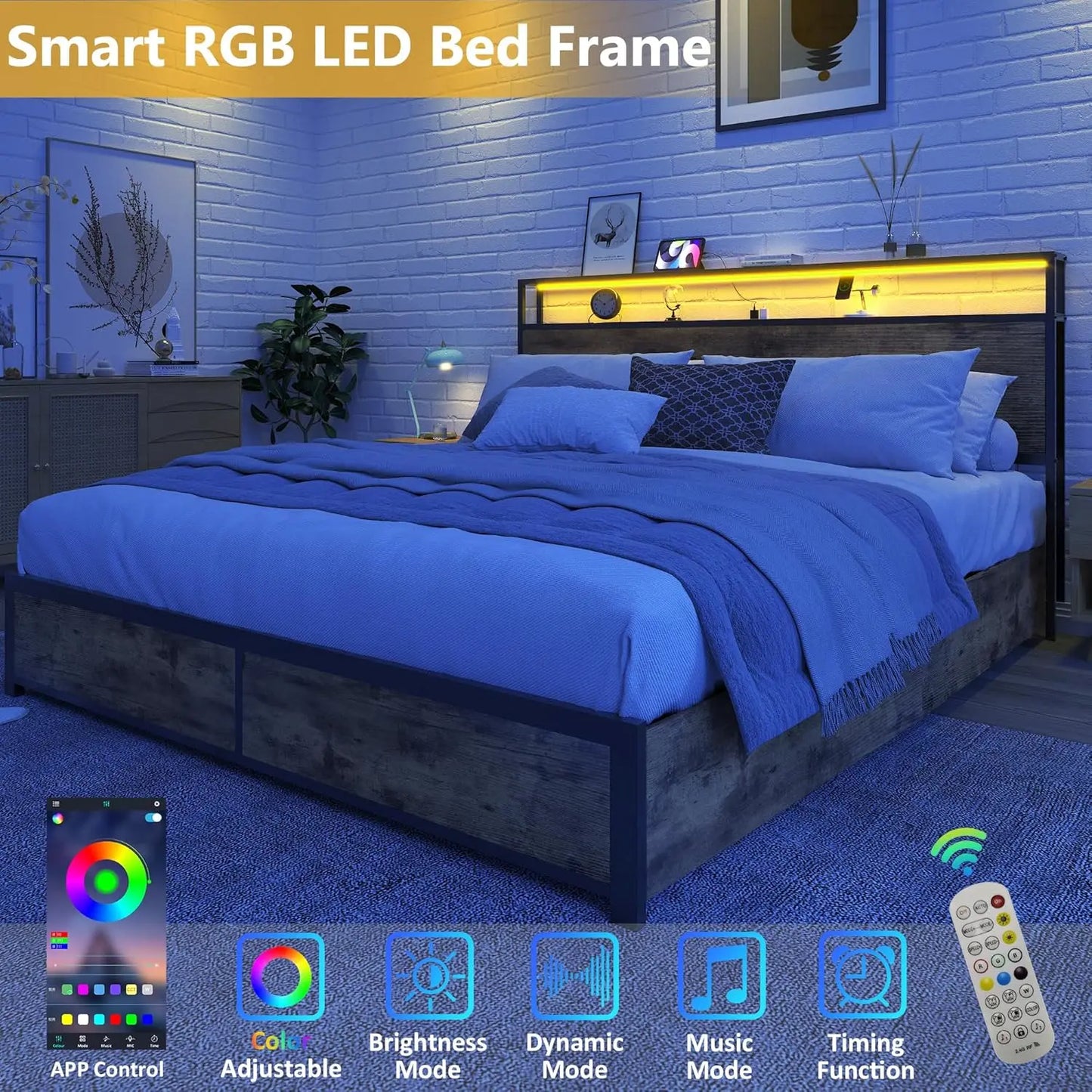 Need Multi-Function Storage Bed Frame? Try our LED Queen Bed.