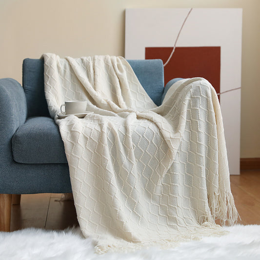 Warmth and Style: Cozy Nordic Knitted Blanket