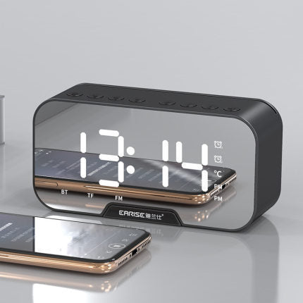Sync Your Sound: Wireless Bluetooth Speaker with Alarm Clock